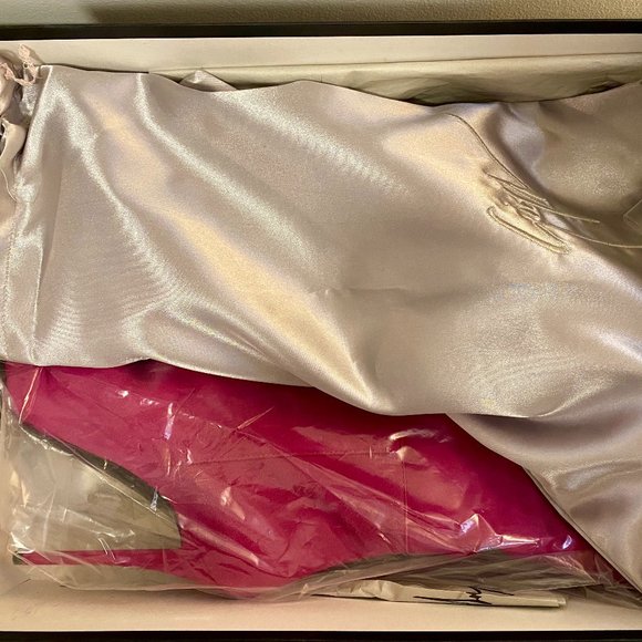 Giuseppe Zanotti Size 36 80s Inspired Pink Suede Stiletto Slouch/Fold Over Boot - Picture 13 of 16